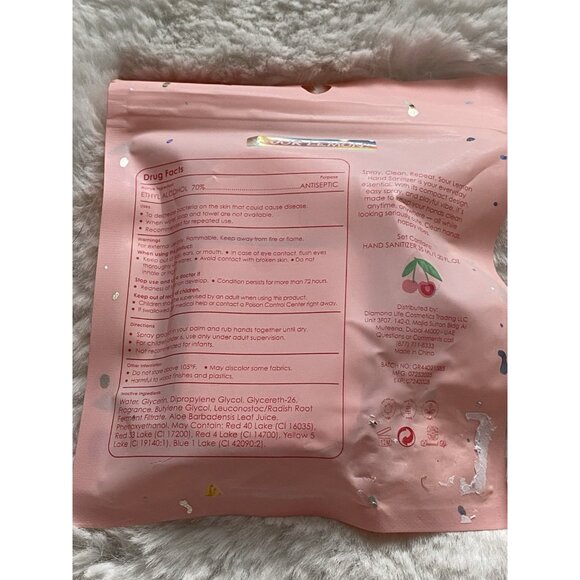 Sour Lemon Scented Hand Sanitizer Spray 1.2 Fl Oz Sweet Cherry With Charm NEW - Picture 5 of 7